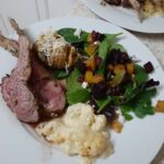Rack of lamb, cauliflower “macaroni” and cheese, potatoes, beet salad.

I’m not …