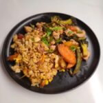 Air fryer pork and stir fry veggies witch chicken fried rice.

I was going to ma…