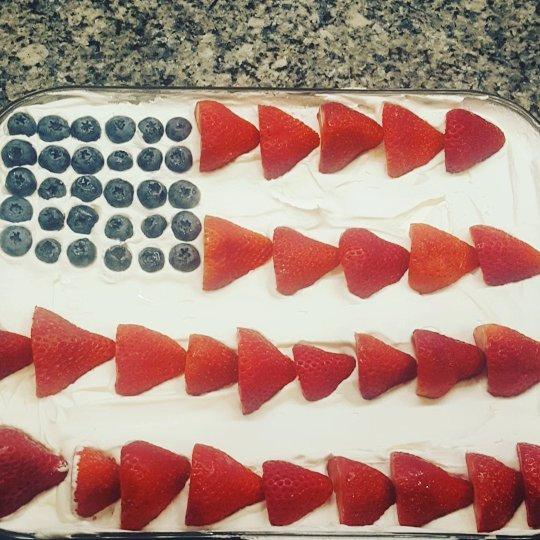 American Flag cake for Fourth of July…
