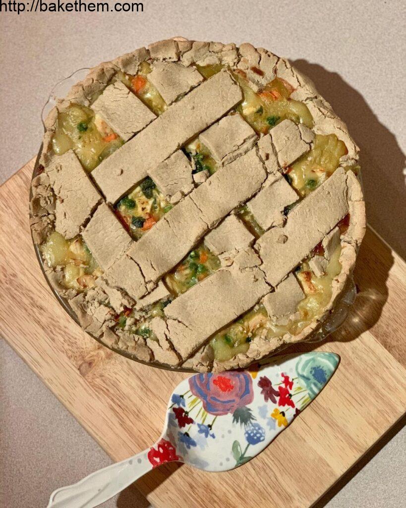 Another recipe from True Comfort cookbook….Oat Crust Chicken Pot Pie!
…
This…