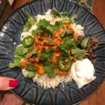 Chicken enchilada rice bowls from the  meal prep cookbook. Perfect if you only w…
