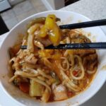 Eggy spicy chicken and udon noodles 

When in doubt, just add noodles. 

I had c…