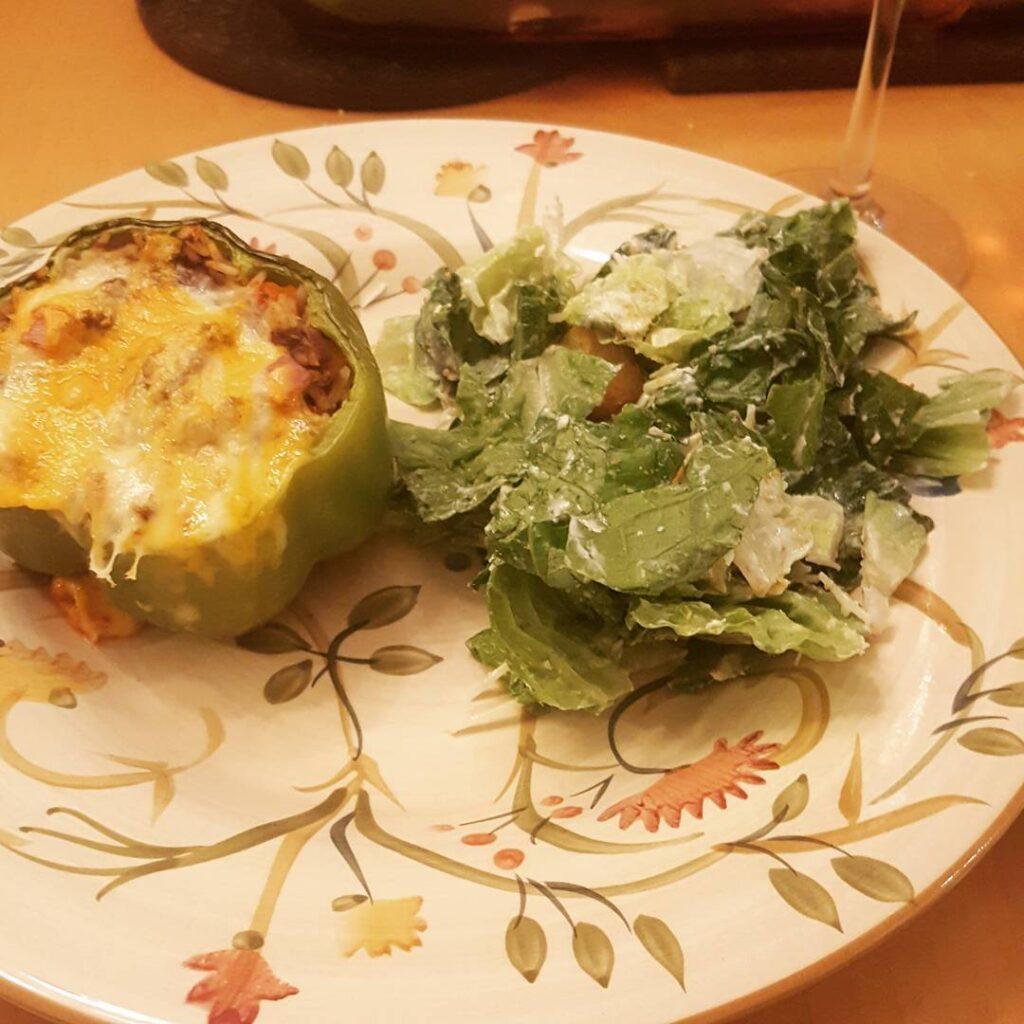 First time making stuffed peppers was a success!!…