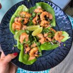 Grilled shrimp tacos from  (featured on  This recipe is an instant summer favori…