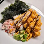 Lazy night sushi plate 

Tempura shrimp air fried for 10 minutes

Seaweed, imita…