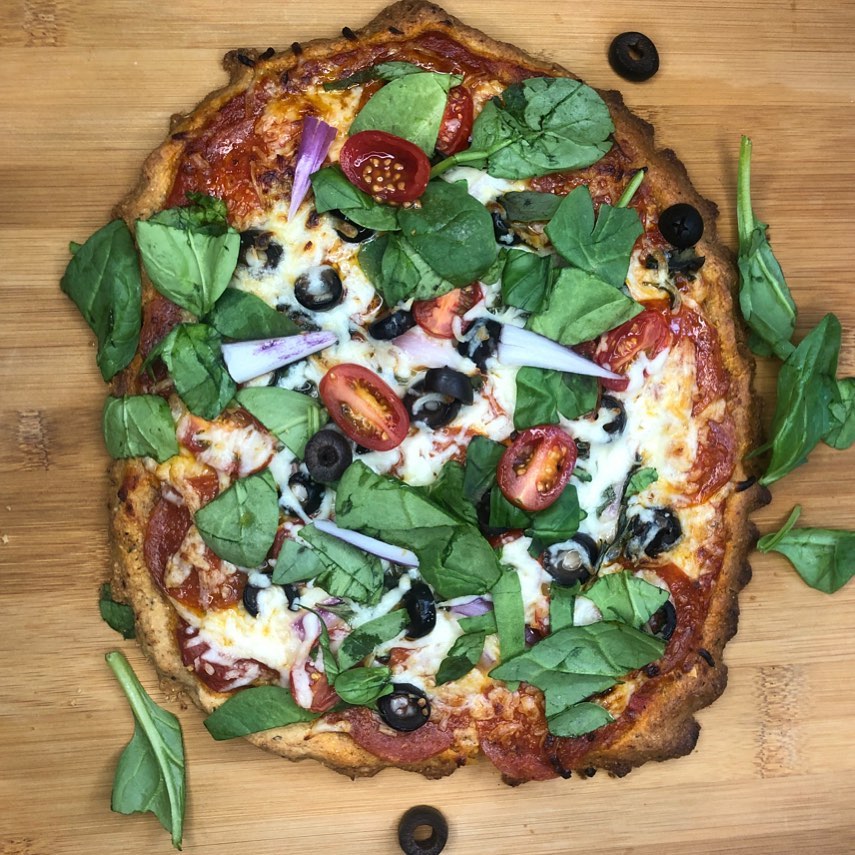 Make your own pizza night  

I used  pizza dough mix (made with almond flour, ar…