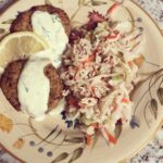 Monday Night’s dinner with hella leftovers! Absolutely delicious Salmon Cakes t…