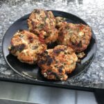 Perfectly grilled Greek turkey burgers packed with spinach, red onion, sun-dried…