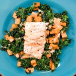 Salmon, sweet potato and kale bowls with a smoky citrus sauce. 

This meal is ab…