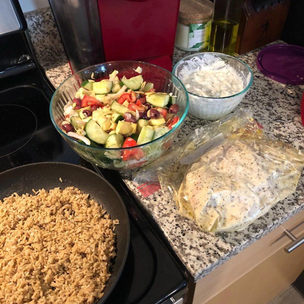 Spent half the day in the kitchen today prepping Greek chicken bowls, hard boile…