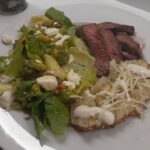Steak, salad, and baked potato 

I tried the thing where you freeze a ripe avoca…