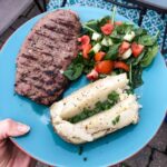 The first day of spring calls for firing up the grill! 

NY strip, simple salad,…