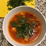 This chicken “tortilla” soup rocked my socks off! It is just BURSTING with flavo…