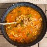 This low carb instapot stuffed pepper soup from  hit the SPOT on this chilly eve…