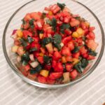 WATERMELON SALSA…best summer snack ever!! *watermelon
*red onion
*green pepper…